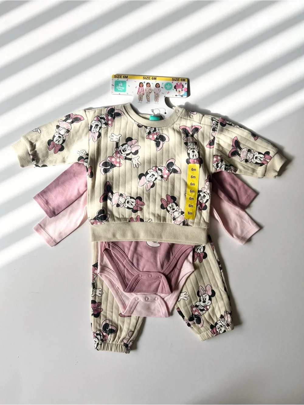 Disney Baby Girl Princess and Minnie Mouse Print Matching Sets Size 3-6 months